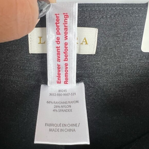 NWT - Laura, Ladies Slim Leg Pull-On Stretchable Pant In Gray. Size: 6 - Picture 10 of 15